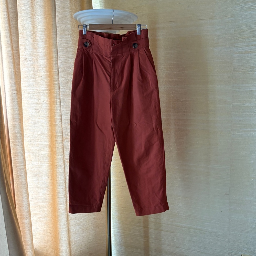 Zara Paperbag Waist Wide Leg Pants